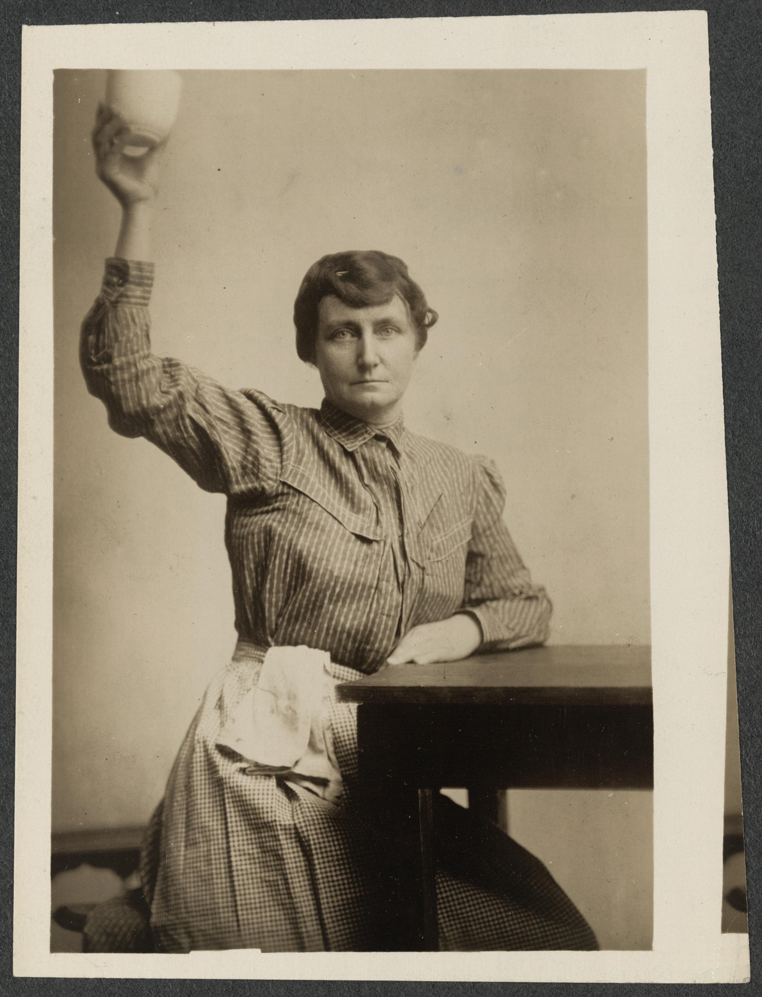 Mrs. Pauline Adams in the prison garb she wore while serving a sixty-day sentence