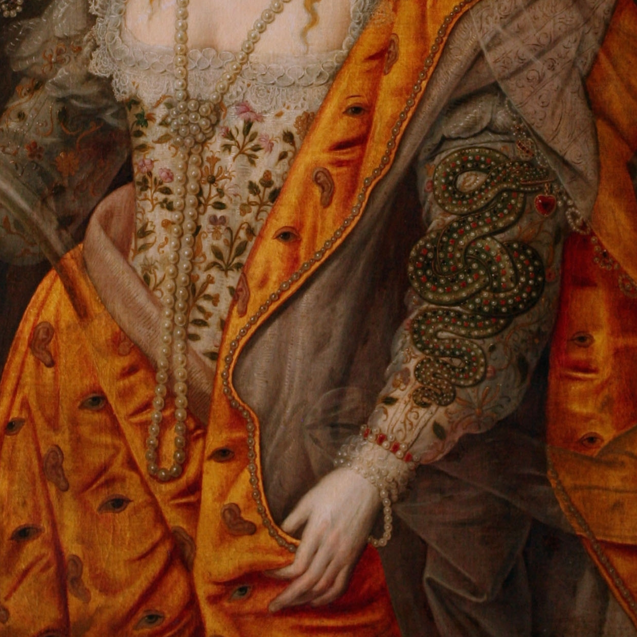 detail of Elizabeth I's Rainbow portrait