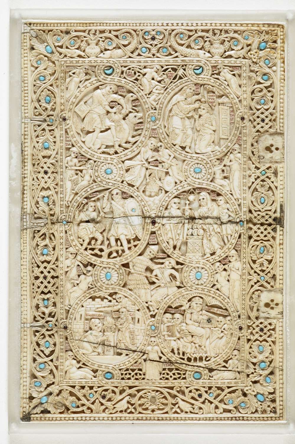 The ivory cover of Melisende's fancy psalter.