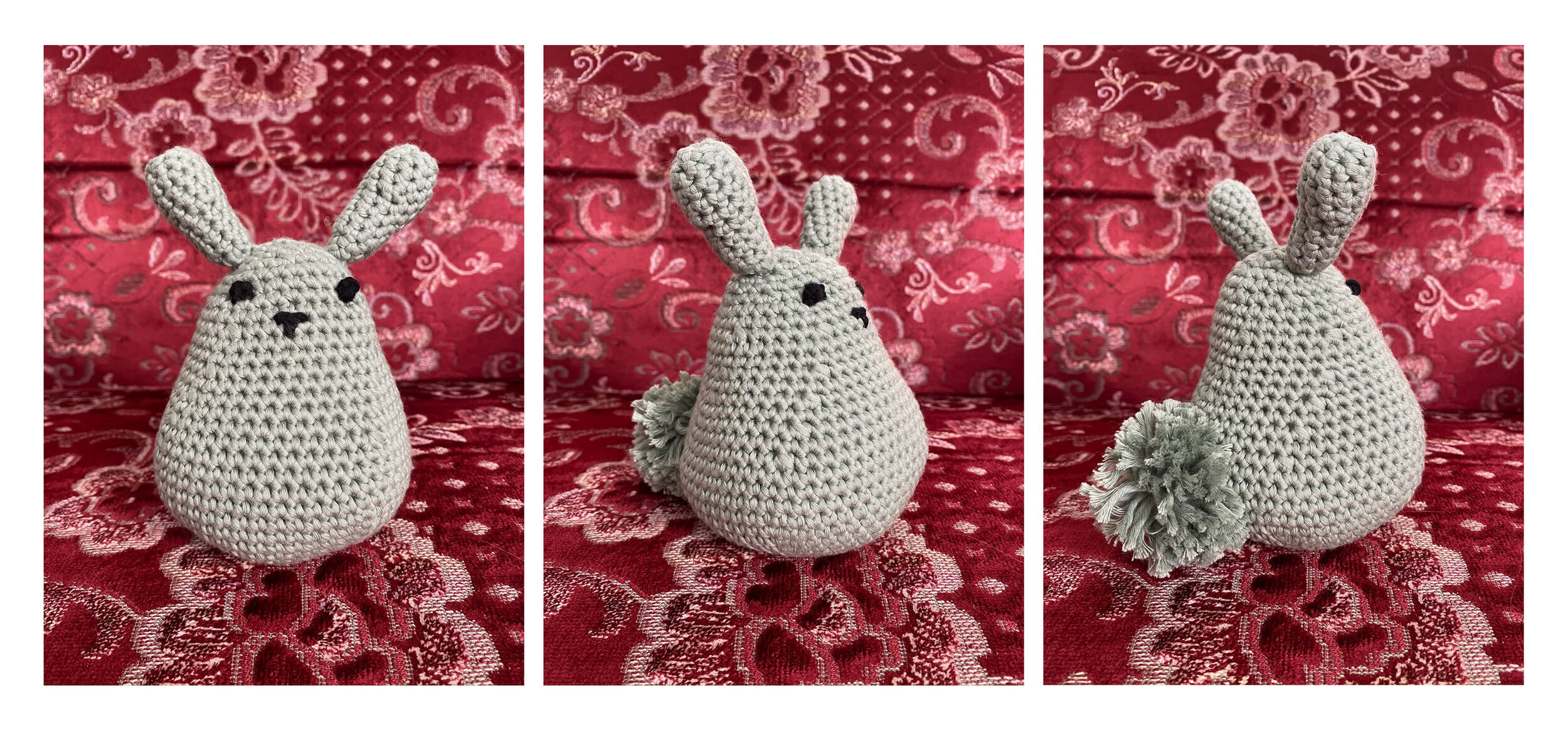  Crochet bunny, pattern courtesy of Wool and the Gang. 
