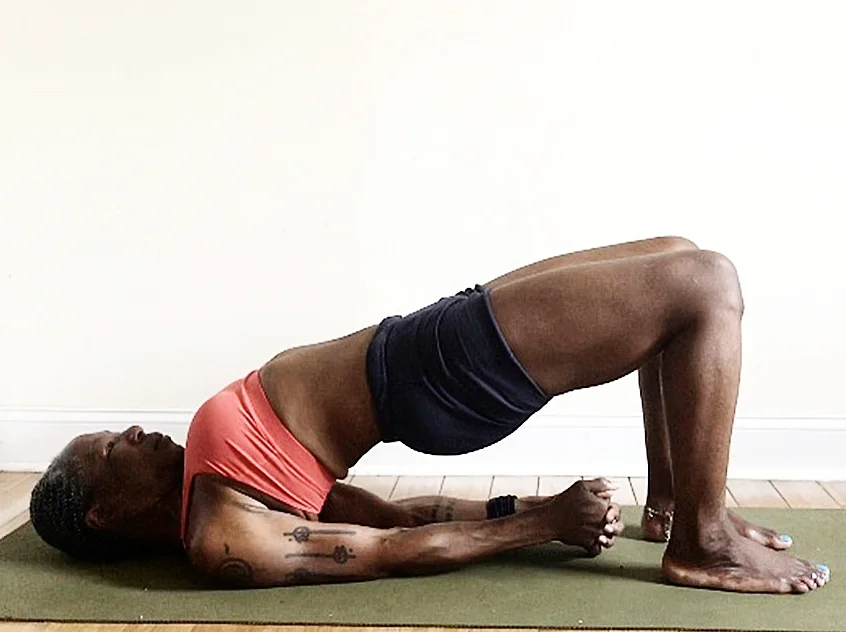 setu bandha sarvangasana.