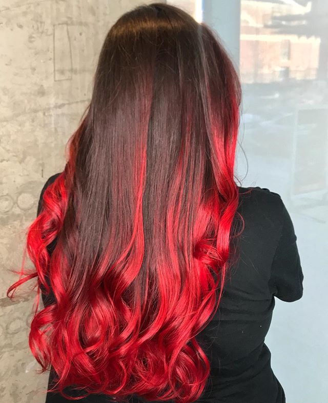 🔻🔺🔻RIVER RUNS RED 🔻🔺🔻 #hairpainting #balayage #haircolor #fantasycolor #redhair #colormelt #fadetored #pulpriot #pravanavivids #pravana #bloodred #gothhair #dchair #dchairstylist #theyardsdc #sedc #bangsalondc #acreativedc #nofilter
