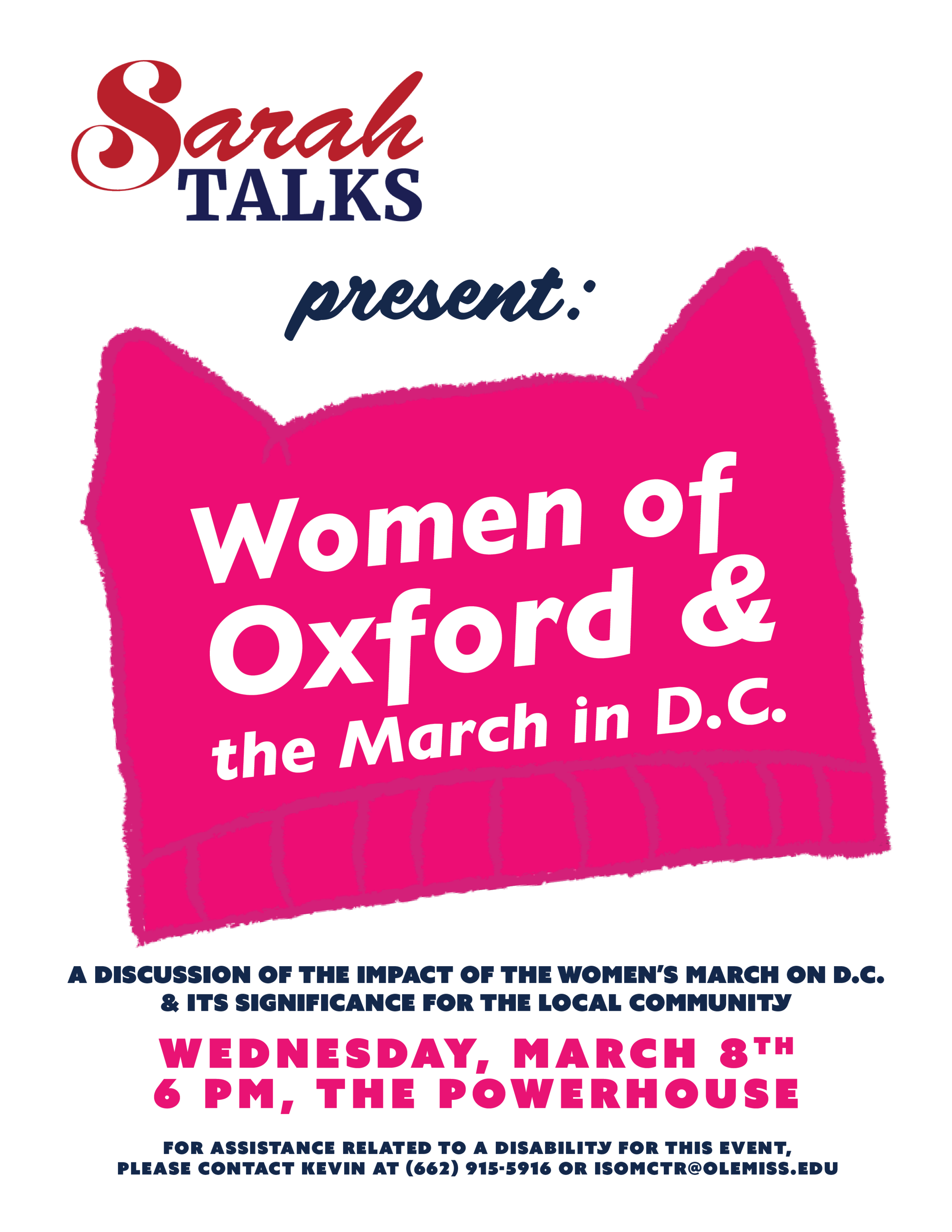 Sarah Talks Women's March Flyer.png