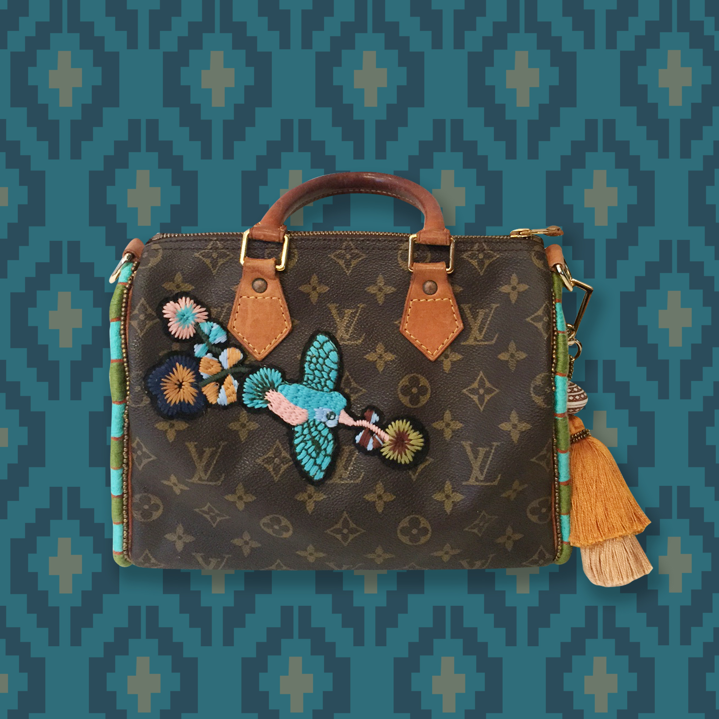 louis vuitton patch bolsa