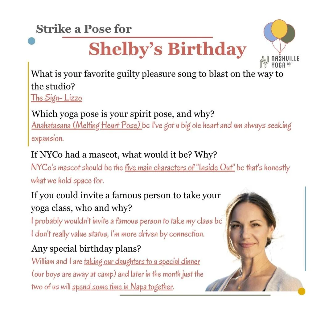 Happy Birthday, Shelby! 🥳🎈🎂

#whenitsright #sweatyhugs #nashvilleyogaco #nashvilleyoga #nashvilleyogacommunity #nashyogaco #nashvilleyogastudio
