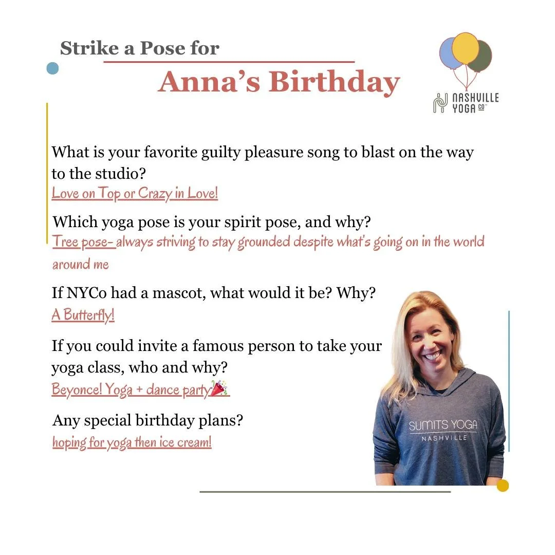 Happy Birthday, Anna! 🥳🎈🎂

#whenitsright #sweatyhugs #nashvilleyogaco #nashvilleyoga #nashvilleyogacommunity #nashyogaco #nashvilleyogastudio
