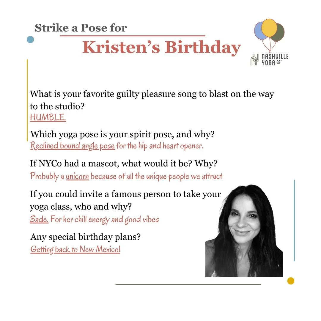 Happy Birthday, Kristen! 🥳🎈🎂

#whenitsright #sweatyhugs #nashvilleyogaco #nashvilleyoga #nashvilleyogacommunity #nashyogaco #nashvilleyogastudio