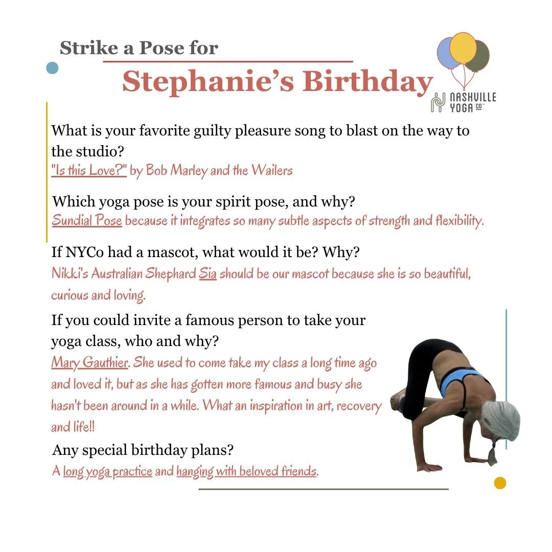 Happy Birthday, Stephanie! 🥳🎈🎂

#whenitsright #sweatyhugs #nashvilleyogaco #nashvilleyoga #nashvilleyogacommunity #nashyogaco #nashvilleyogastudio