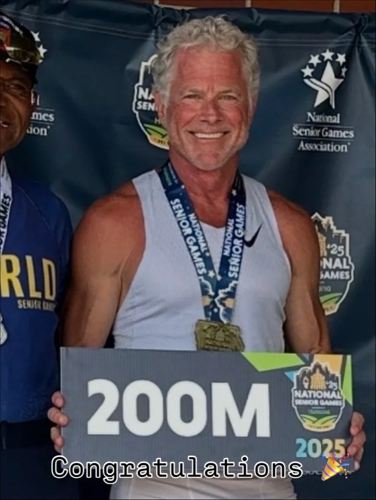 🎉 A huge shout out and client congrats to Duane D! We love sharing client moments and this is one for the books. Duane placed first in the National Senior Games 2025 - in a couple of races! It&rsquo;s a big deal y&rsquo;all! Way to go, Duane! 💪  Th