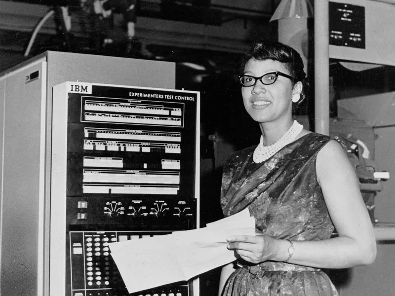 Melba Roy Mouton, Assistant Chief of Research Programs at NASA's Trajectory and Geodynamics Division in the 1960s. Also known as a "human computer".