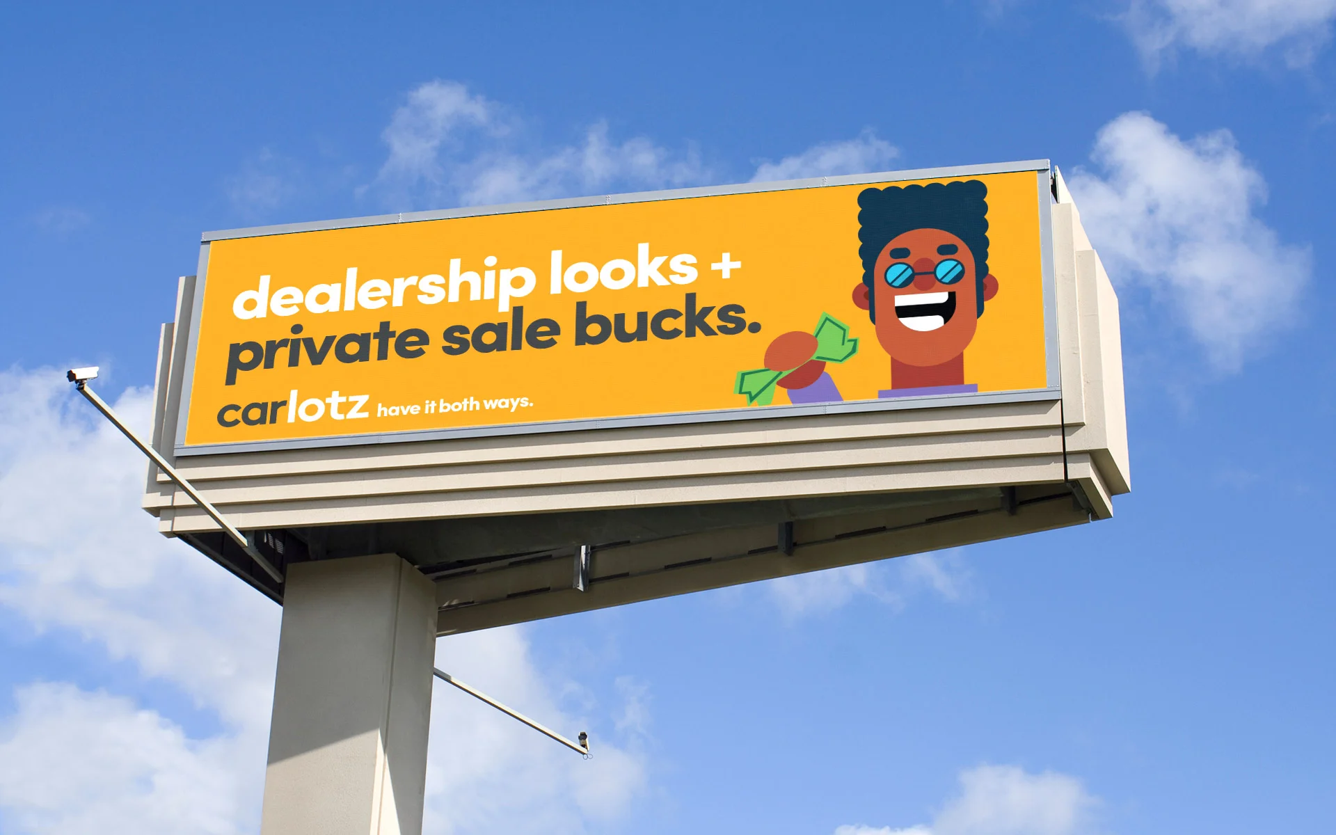 One of the billboard ads for CarLotz.