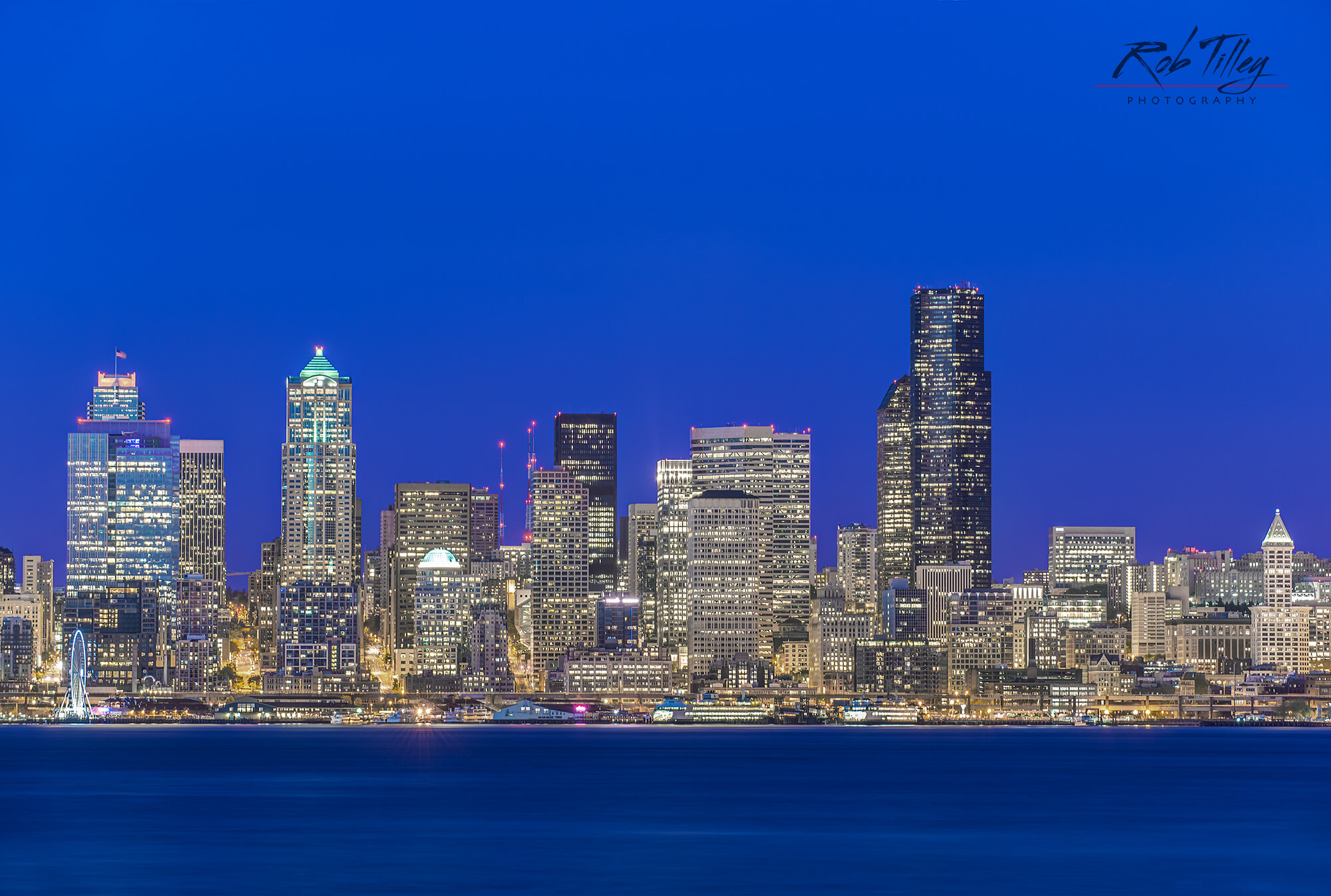 Twilight Seattle Skyline