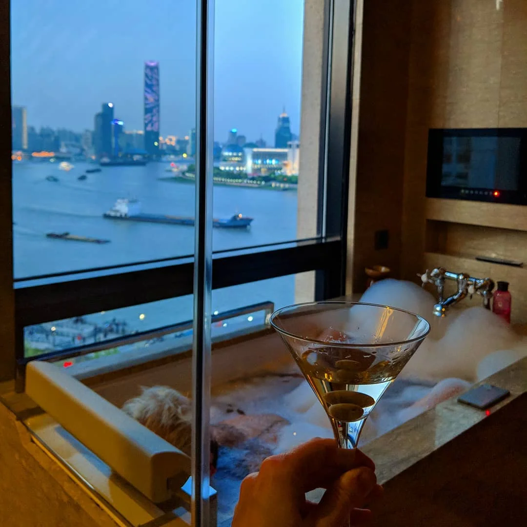 A perfect place for sipping cocktails and watching the boats go by