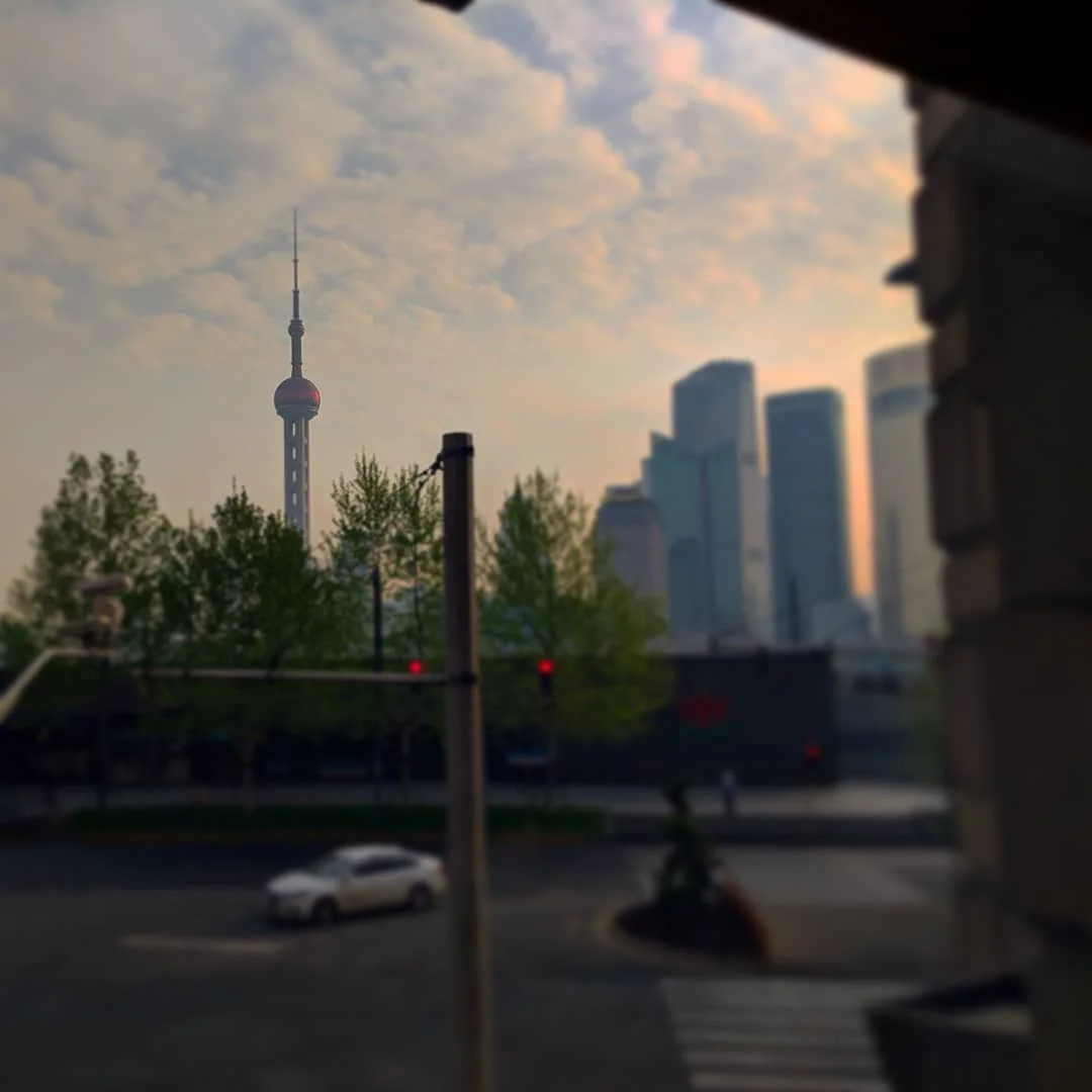 Taking in that spectacular view one last time on our final morning in Shanghai.