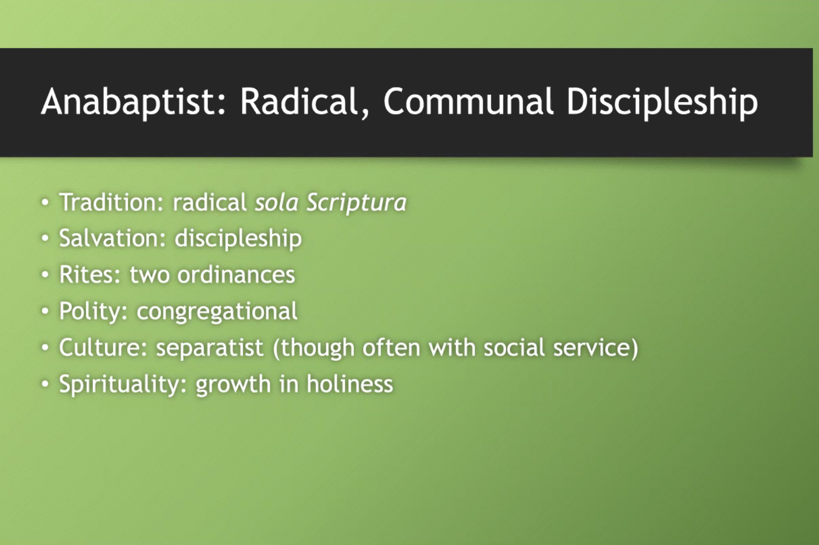 Sin and Salvation, week 7