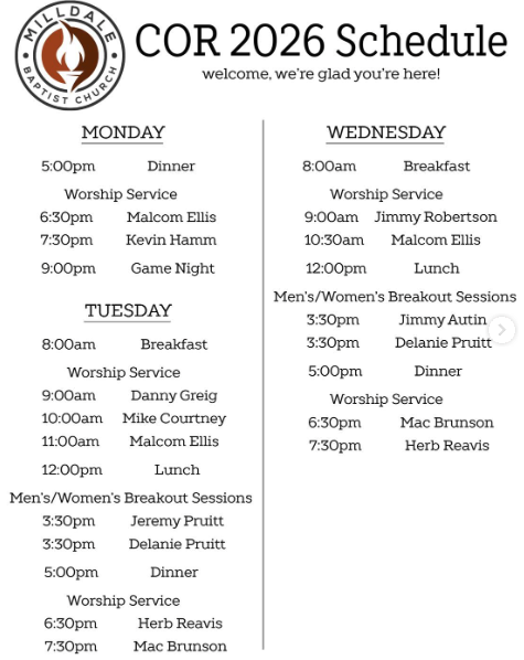 Milldale Baptist Conference on Revival 2026