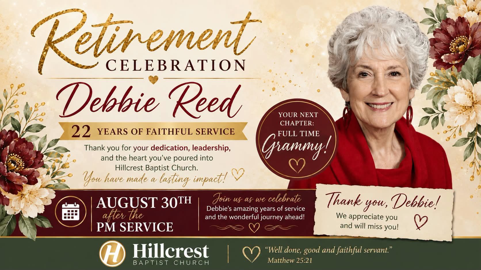 Retirement Celebration for Debbie Reed