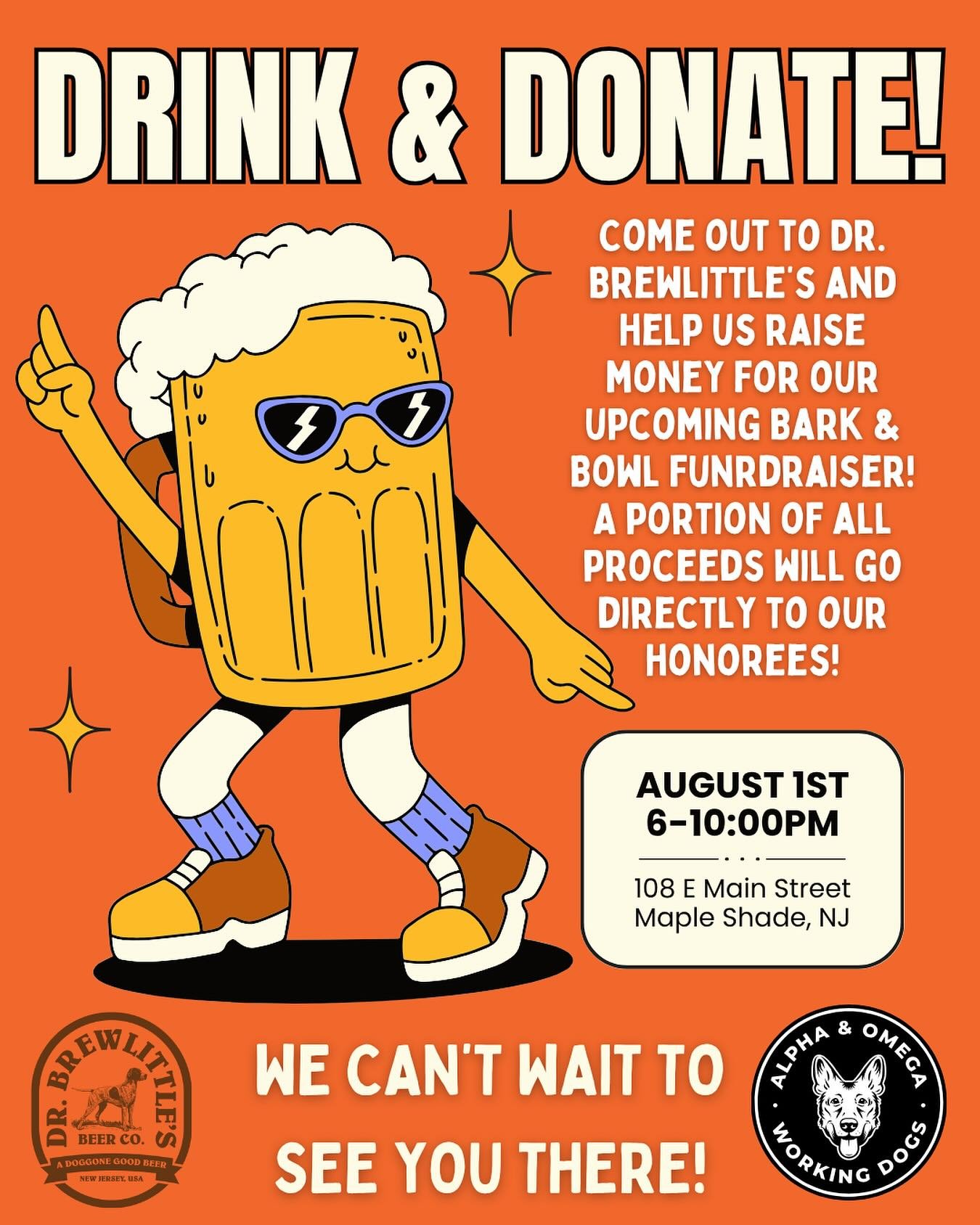 🚨 ATTENTION AO FAM! 🚨
Let&rsquo;s SHOW UP &amp; SHOW OUT! 💥🐾
(and don&rsquo;t forget to share this post!)

JOIN US at @dr.brewlittles on August 1st from 6&ndash;10PM for a 🍻Drink &amp; Donate night benefiting our upcoming 2nd Annual Bark &amp; B