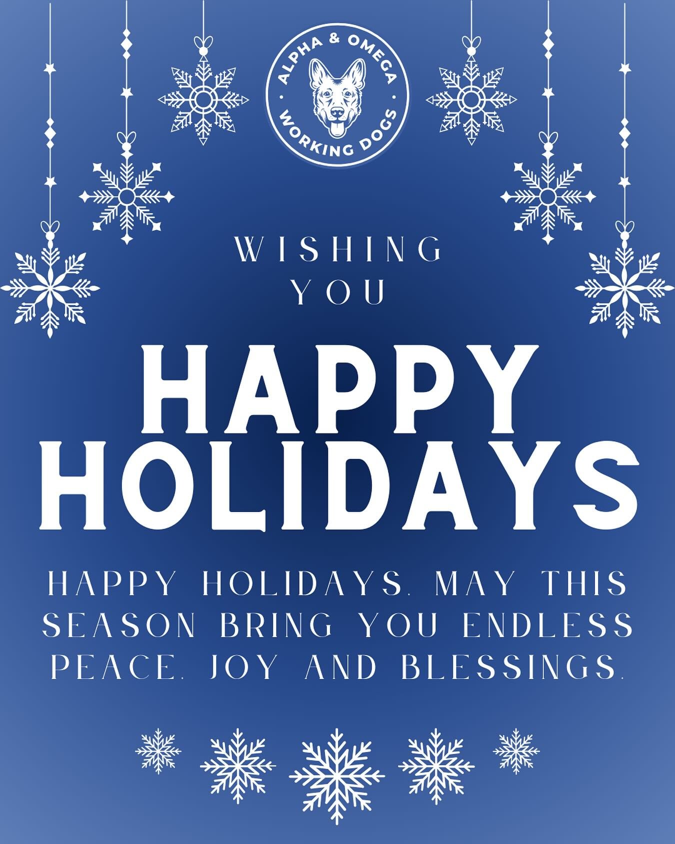 Happy Holidays to our incredible AO Family! 🤍🐾

We are so grateful for the trust you place in us to care for your pups. As we reflect on this season, we&rsquo;re reminded that &ldquo;gratitude turns what we have into enough,&rdquo; and we are truly