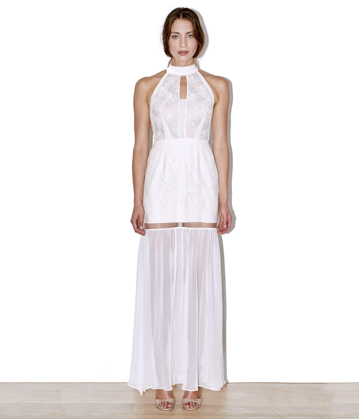 halterneck bridal dress