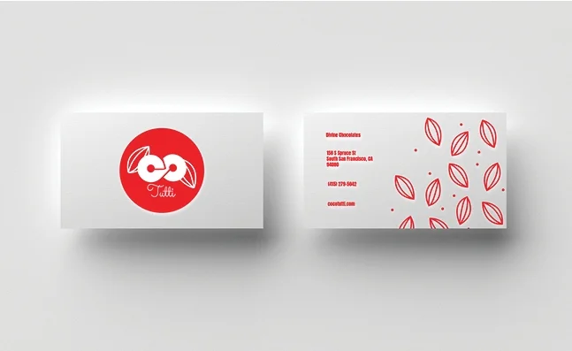Business cards for Coco Tutti rebrand