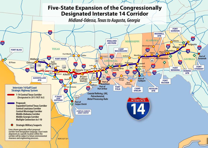 Interstate 14 project finds home in U.S. Senate infrastructure bill