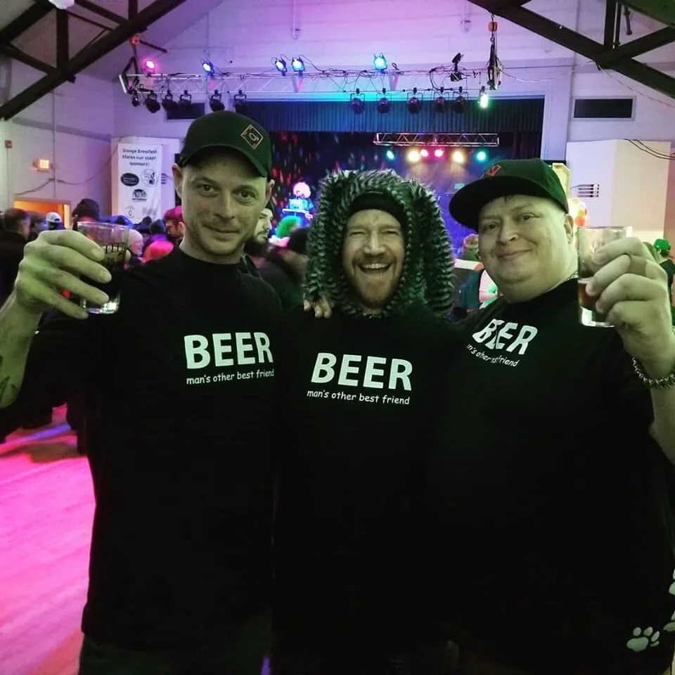 Brewer Aaron with some of our fans at Strange Brewfest 2020
