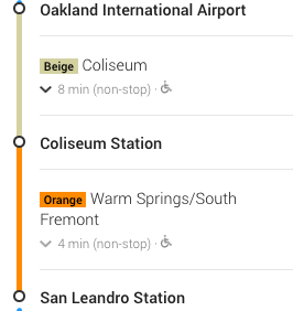 Oakland Airport to San Leandro Station