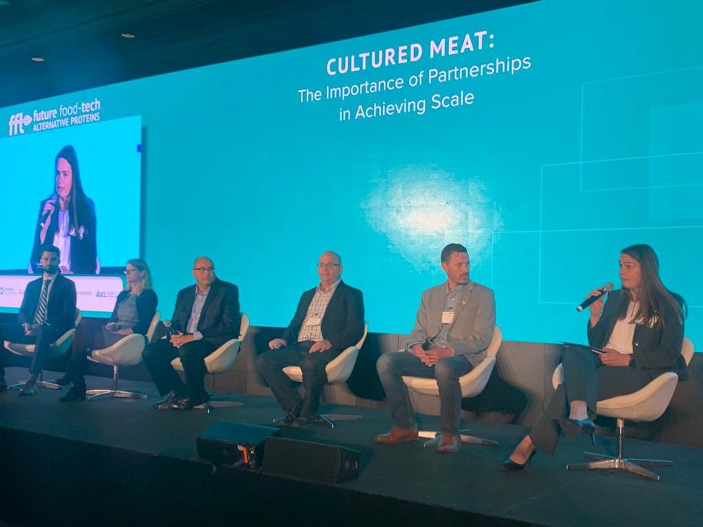 BlueNalu spoke at Future Food-Tech in NY this June with Timothy Olsen of Merck, Susanne Wiegel of Nutreco, Guy Michrowski of Profuse Technology, Tony Moses of CRB Group &amp; Nicole Gotink of DSM.