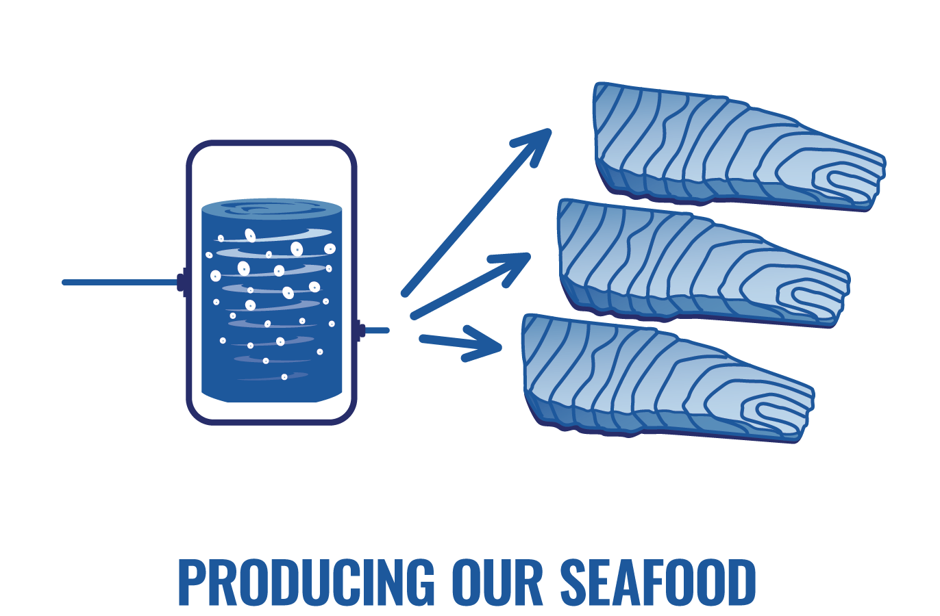 3.	Next, the cells are concentrated and formed into a seafood portion using processes that are utilized in the food industry.