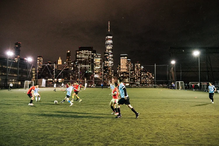 Play Soccer in Manhattan's West Village at Pier 40 Rooftop — NYC Footy