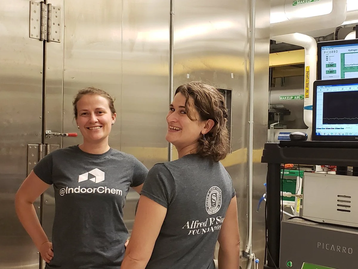 Cora & Tara show off sponsor t-shirts during the ROCC campaign