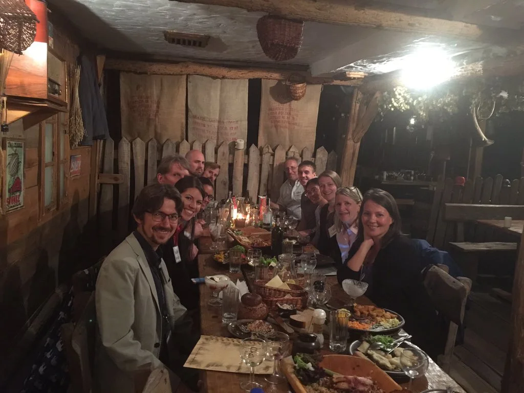 Enjoying authentic Polish cuisine at the microbiome networking dinner.