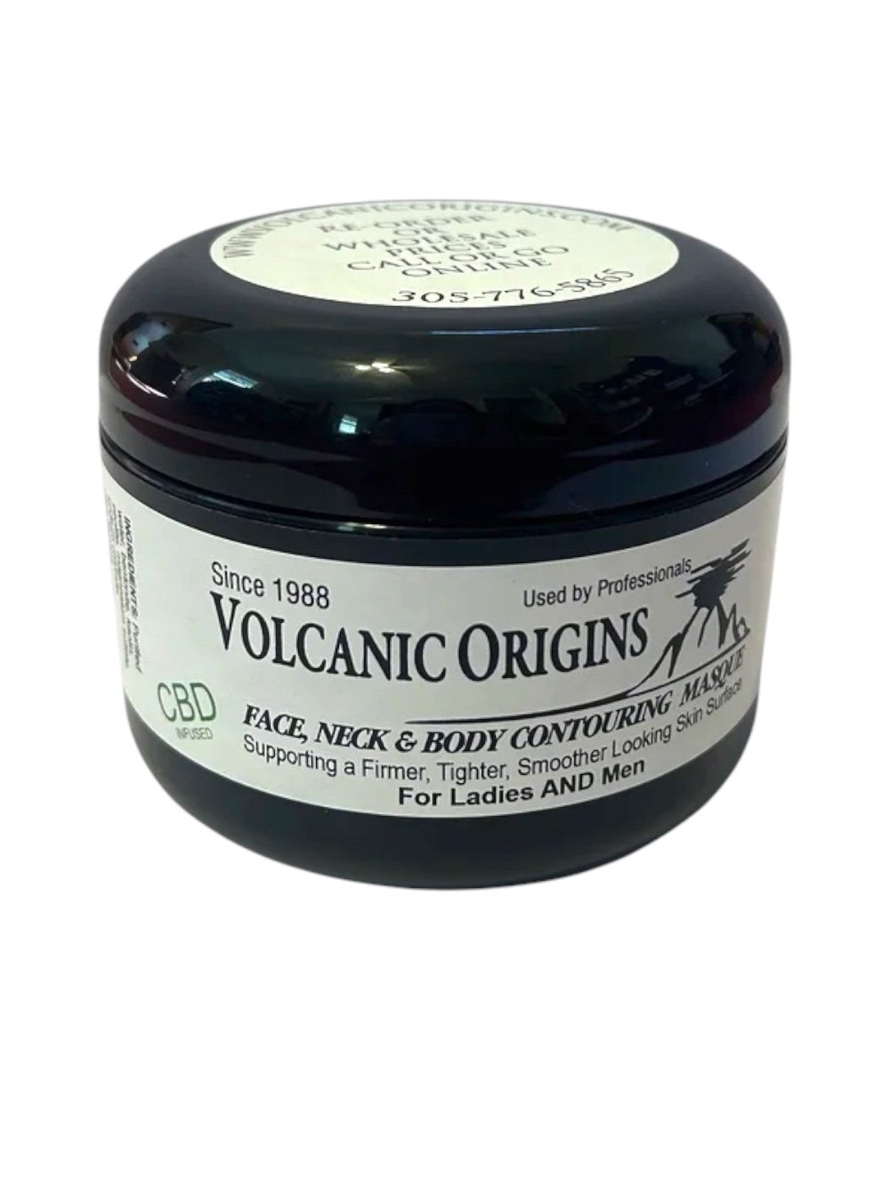 Volcanic Ash Face & Body Masque with CBD - 10 oz, 12 units