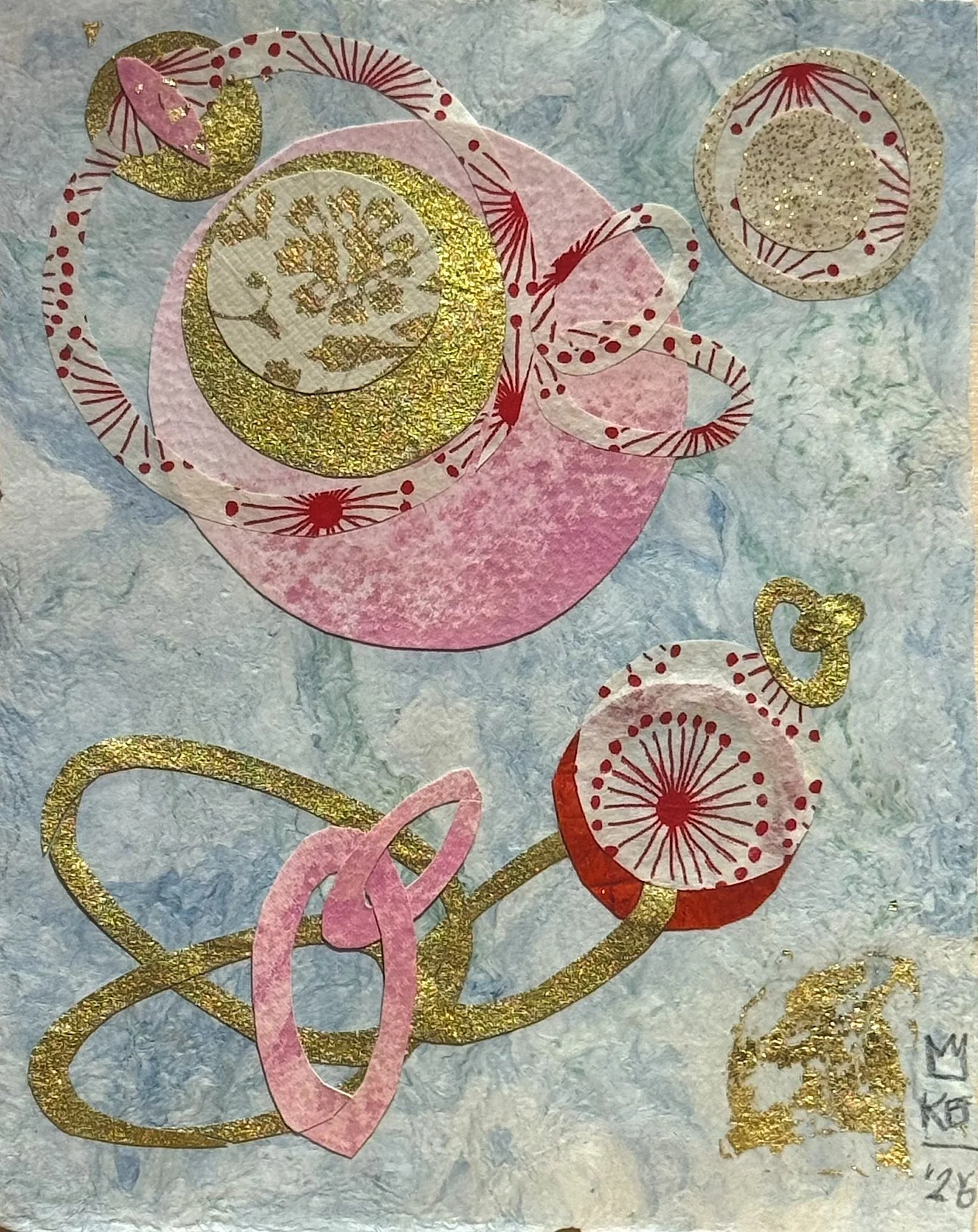 Golded Blue Angel Bubbles