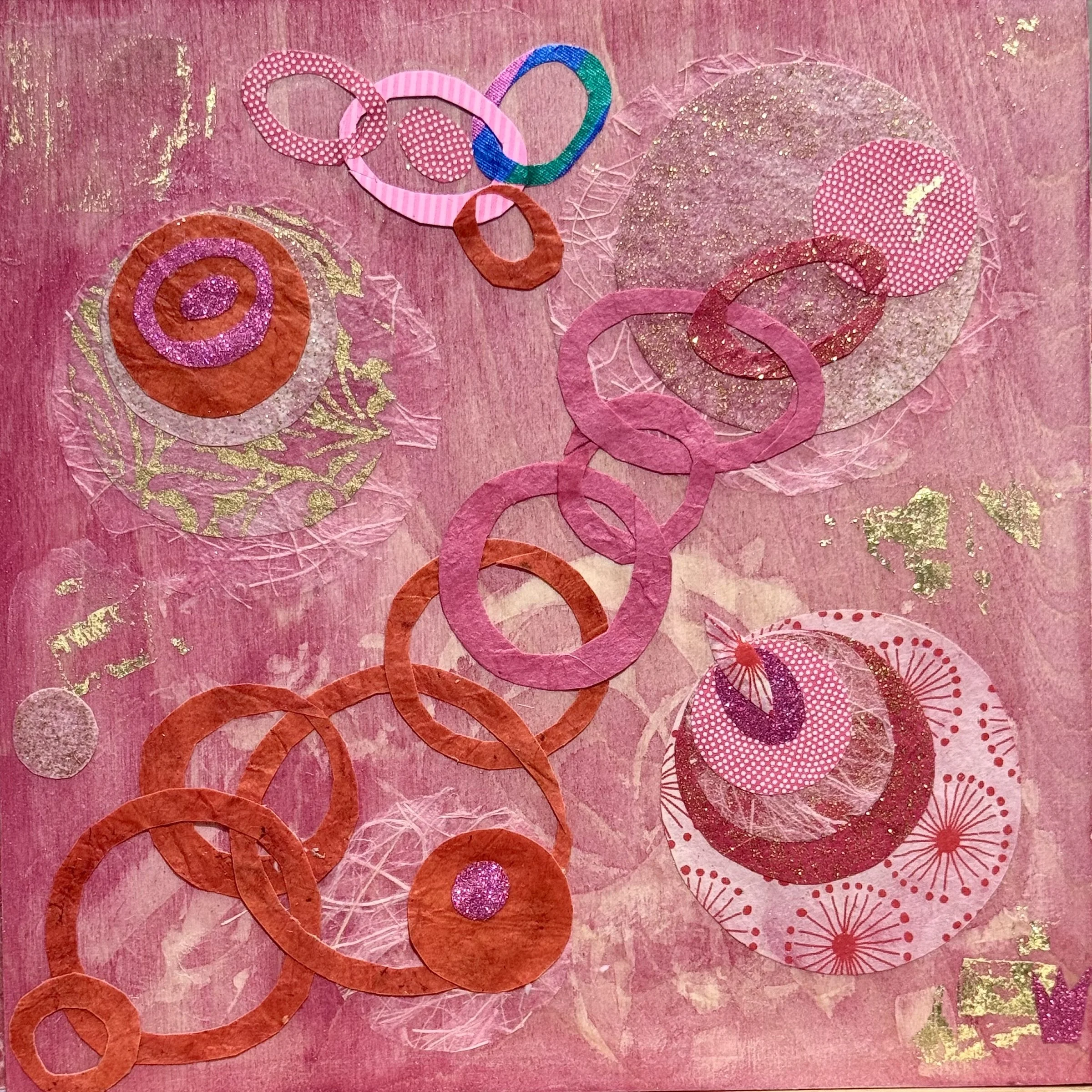 Red, Pink and Gold Angel Bubbles