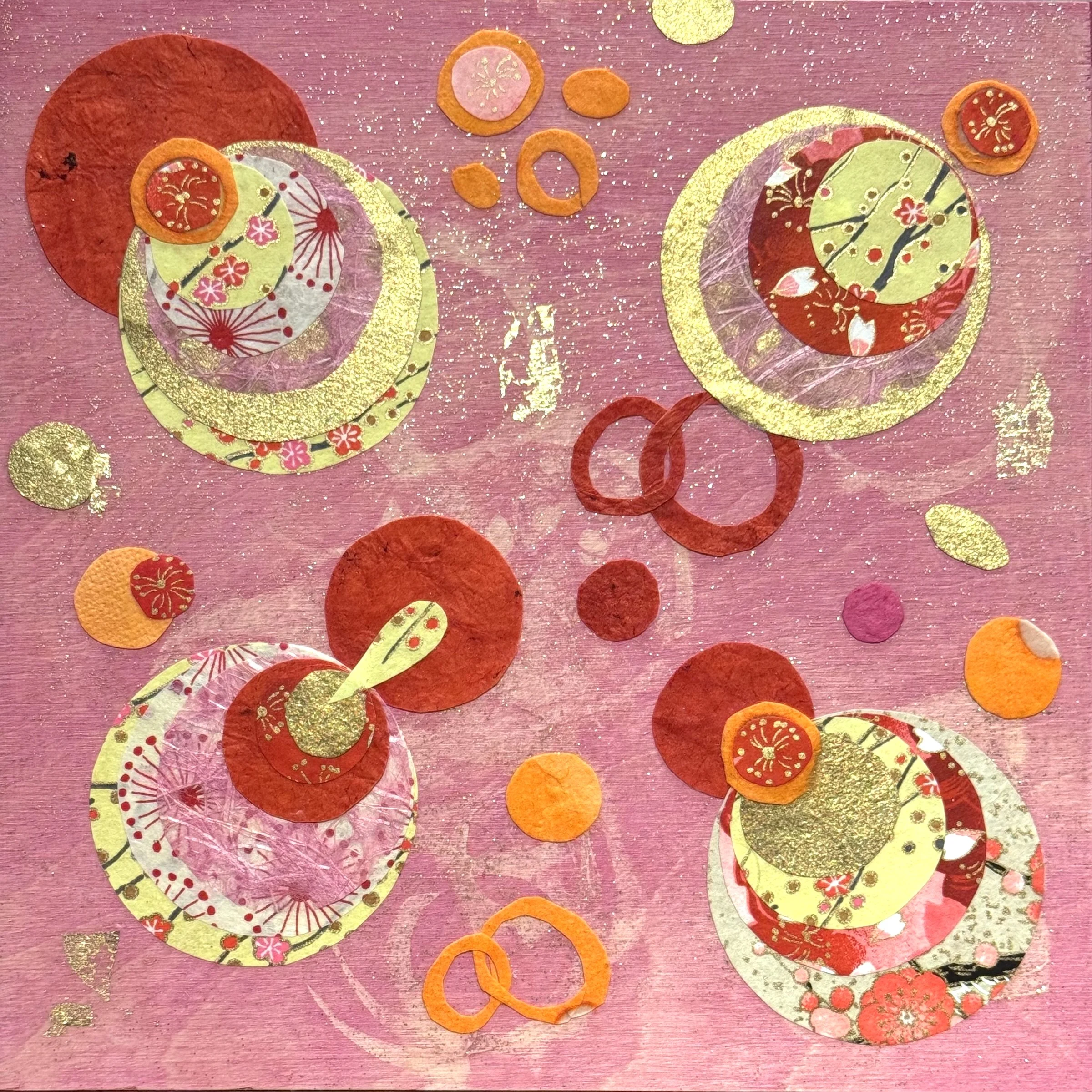 Red, Pink, Orange and Gold Angel Bubbles 