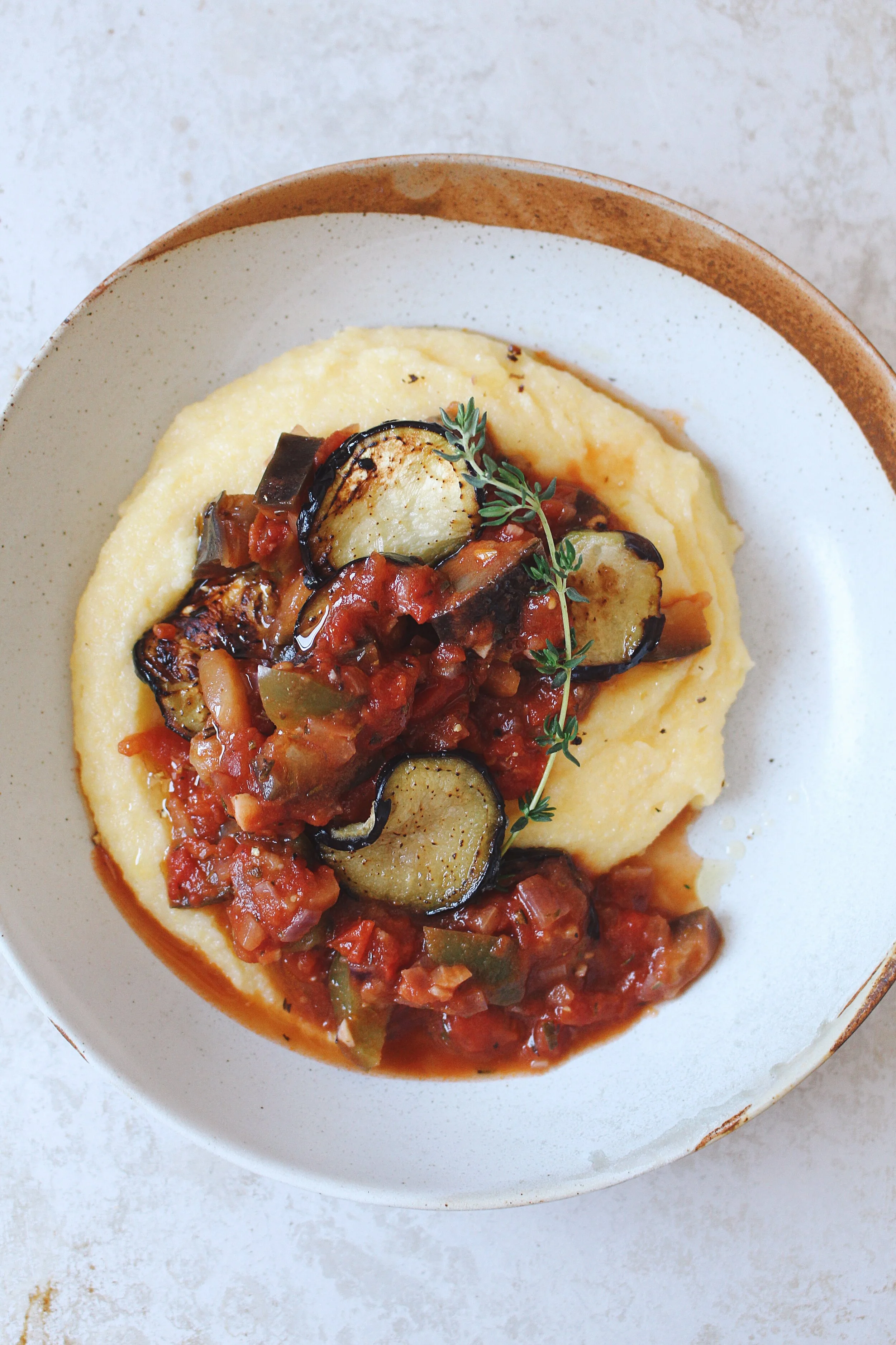 CREAMY PARMESAN POLENTA &amp; RATATOUILLE