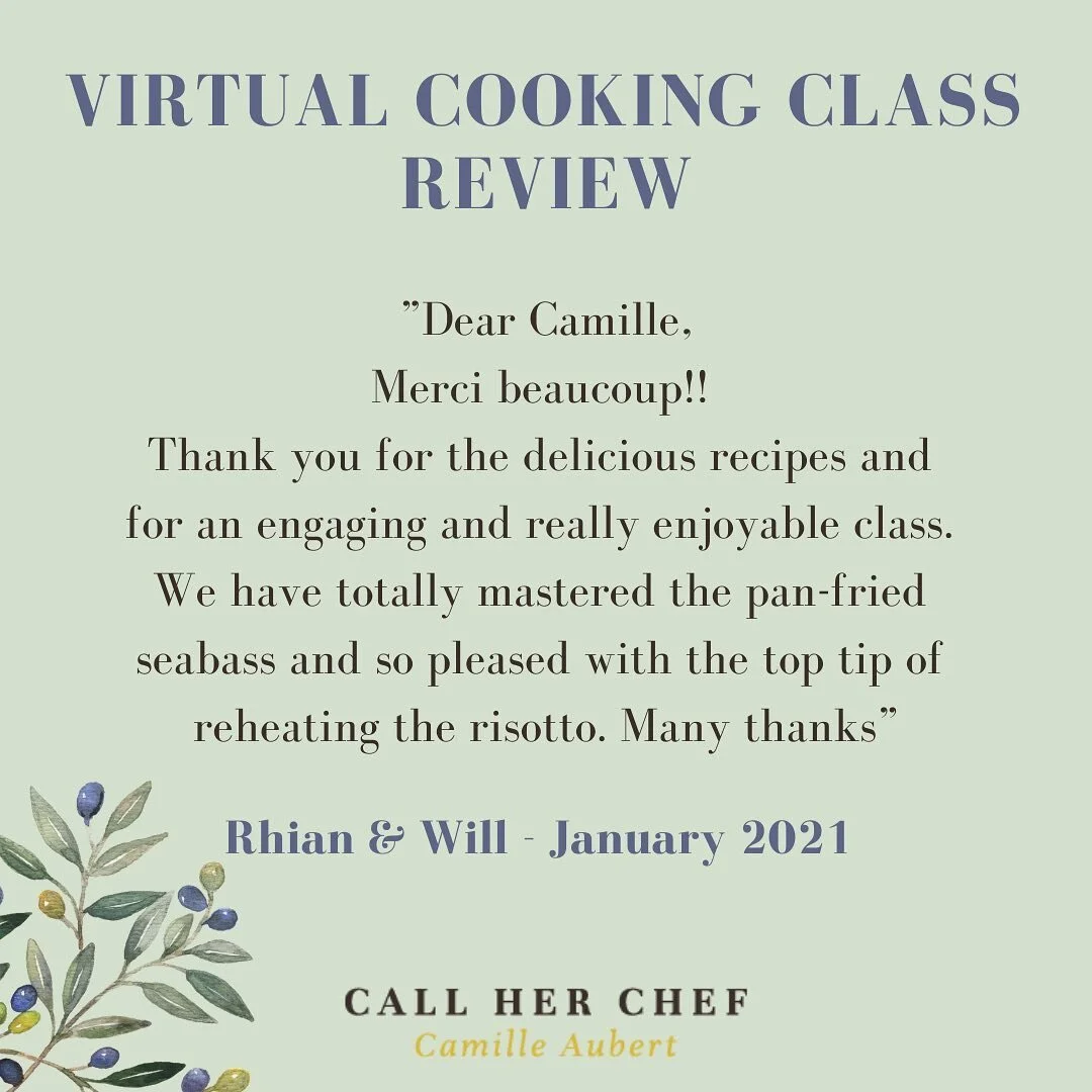 VIRTUAL COOKING CLASS REVIEW🌟
Virtually meeting and cooking with you all is definitely one of my favourite part of the job, and review like this makes me so happy!

The virtual private cooking class is perfect for one-on-one cookery training, or for
