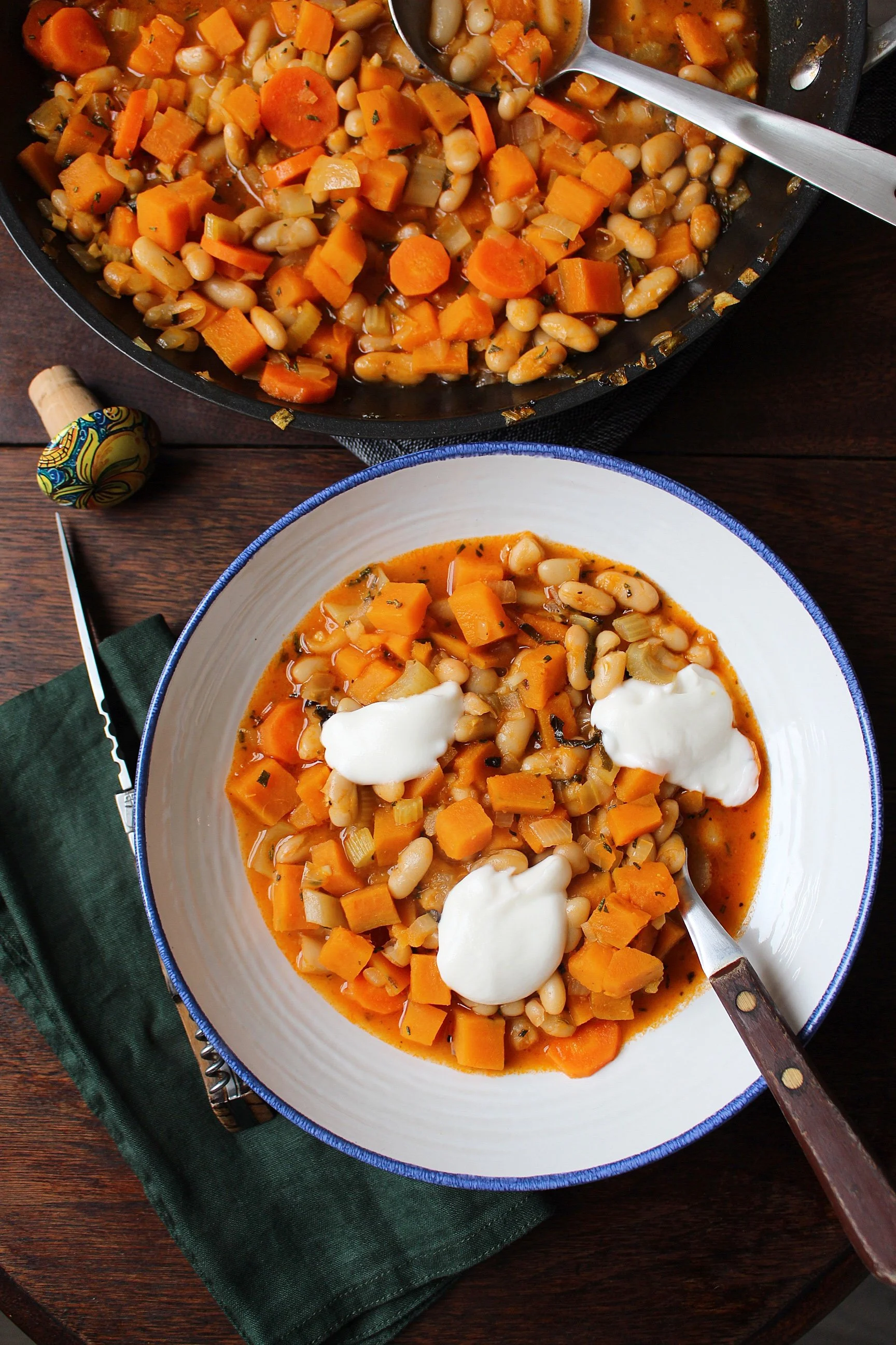 MEDITERRANEAN BUUTERNUT SQUASH AND BEAN STEW 