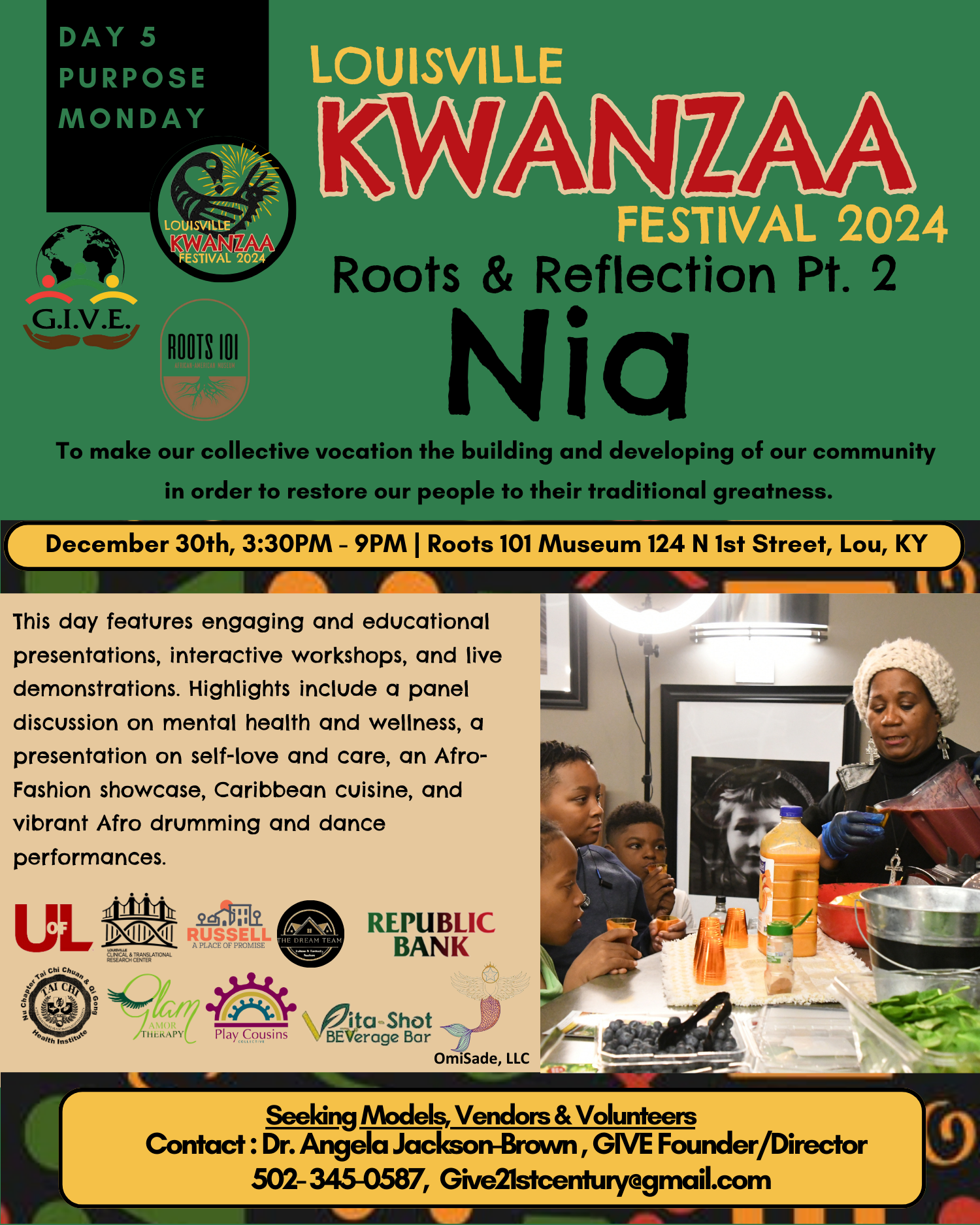 2024 G.I.V.E &amp; Play Cousins Collective Kwanzaa Festival 5-NP Acupressure Clinic