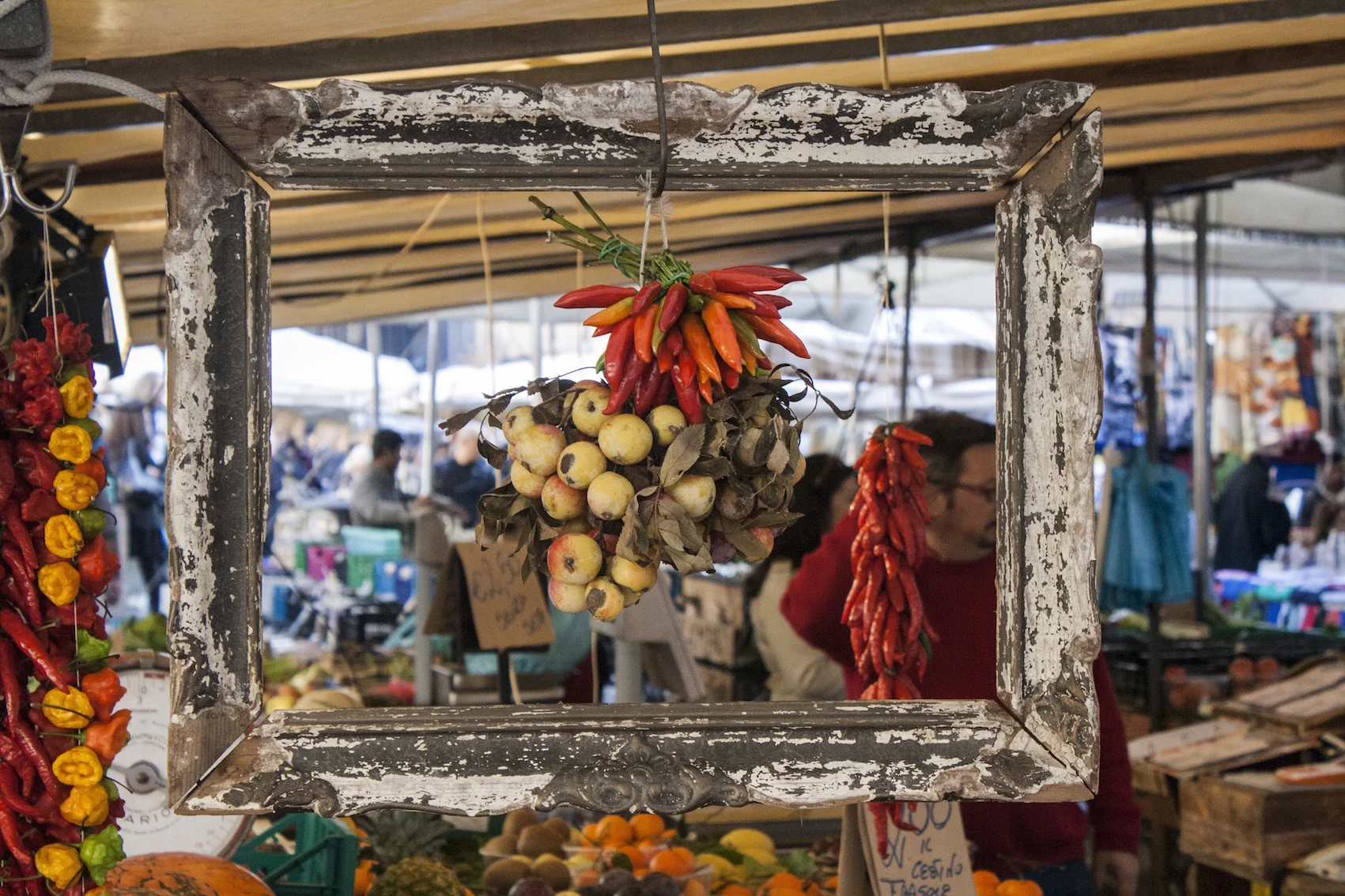 Scena di un mercato romano