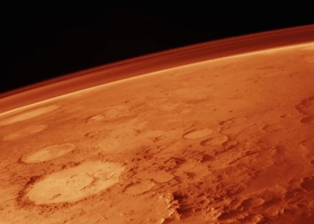 Dettaglio di Marte, il Pianeta Rosso, e della sua atmosfera