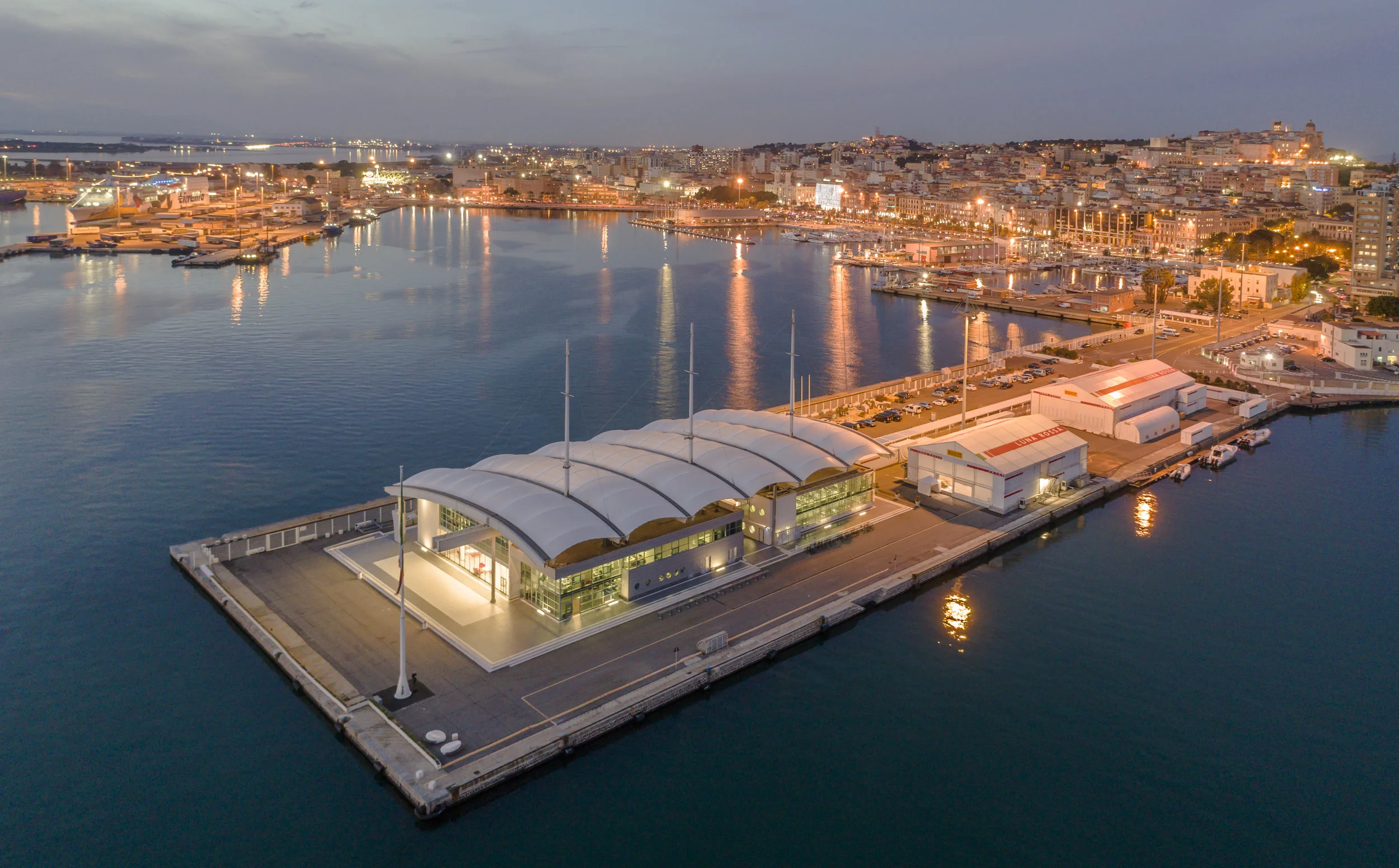 La base di Luna Rossa Challenge a Cagliari