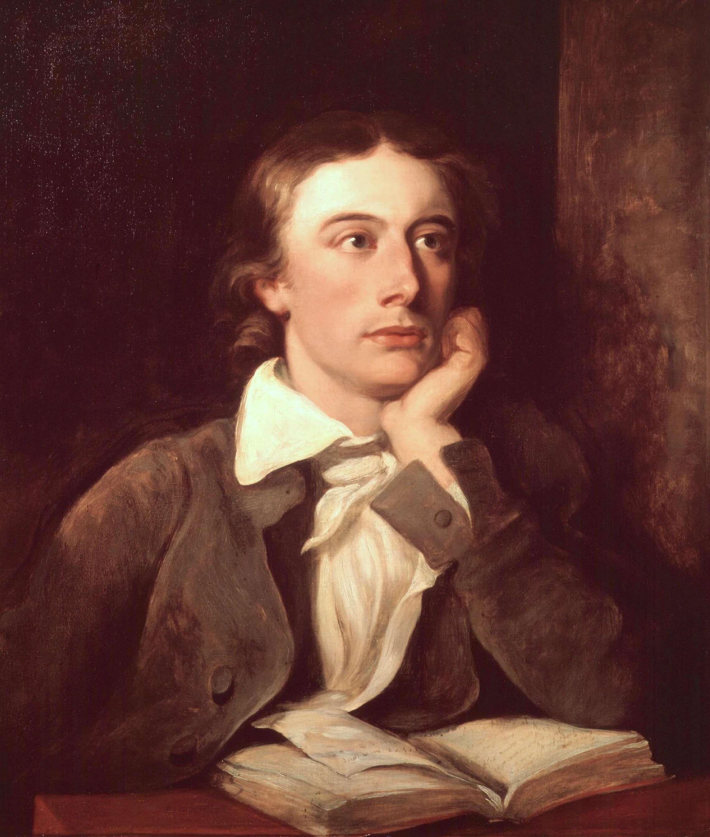John Keats in un ritratto postumo di William Hilton (ca 1822)