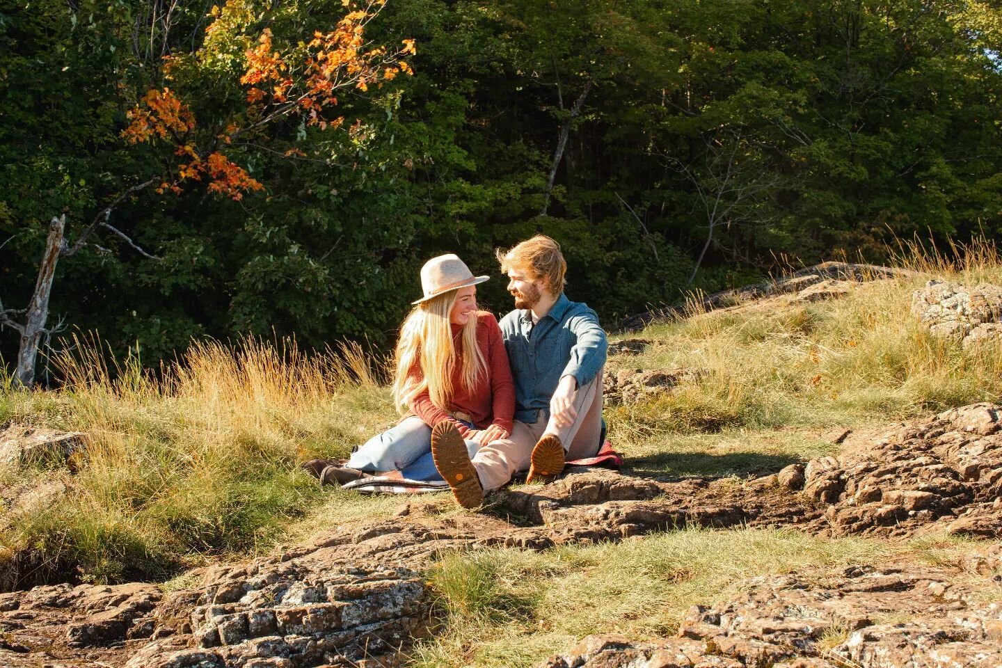 Congratulations to Julia &amp; Noah! This is one of my favorite times of year to do engagement photos because the fall weather is so beautiful and the leaves changing are stunning. Plus I love when couples are willing to have fun and in this case bri