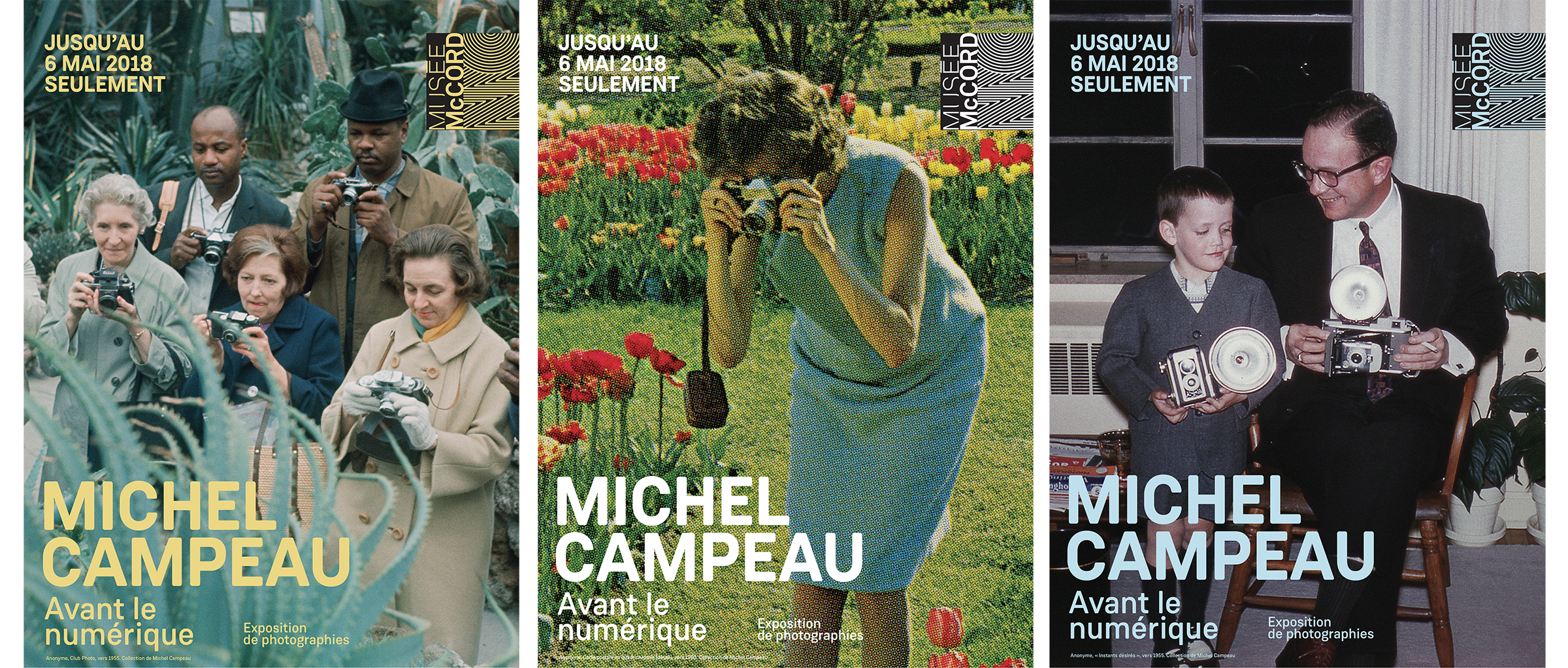 Affiches de l'exposition Michel Campeau. Avant le numérique , Musée McCord, de 16 février au 6 mai 2018