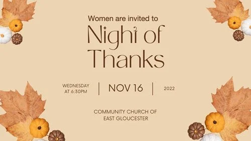 Women's Night of Thanks November 16