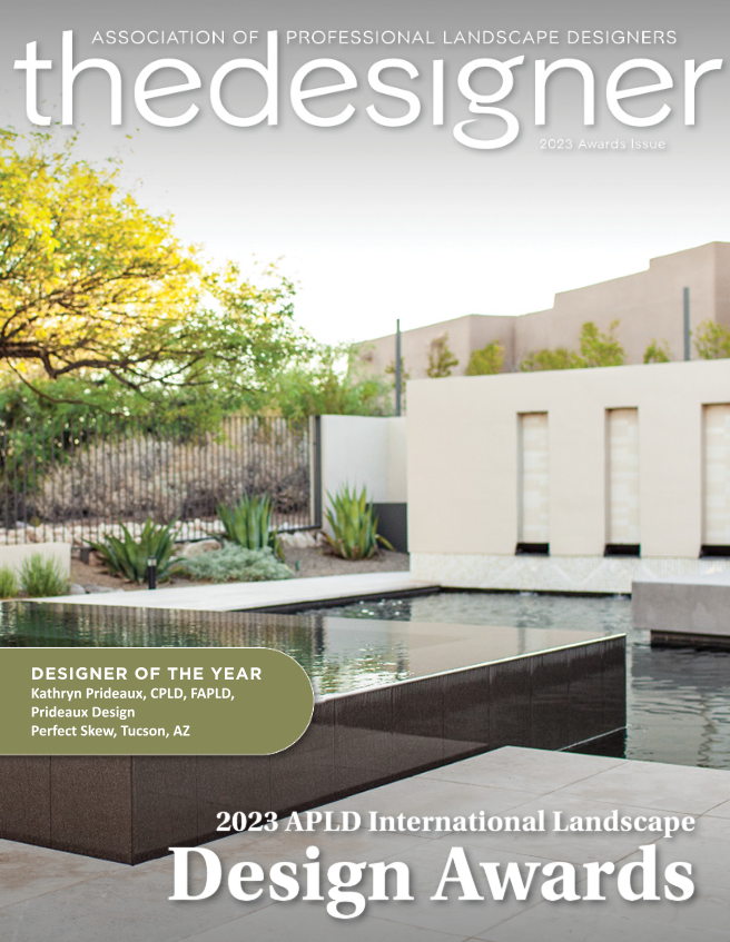 The Designer APLD Designer of the Year Awards Magazine featuring Kathryn Prideaux's project "Perfect Skew".