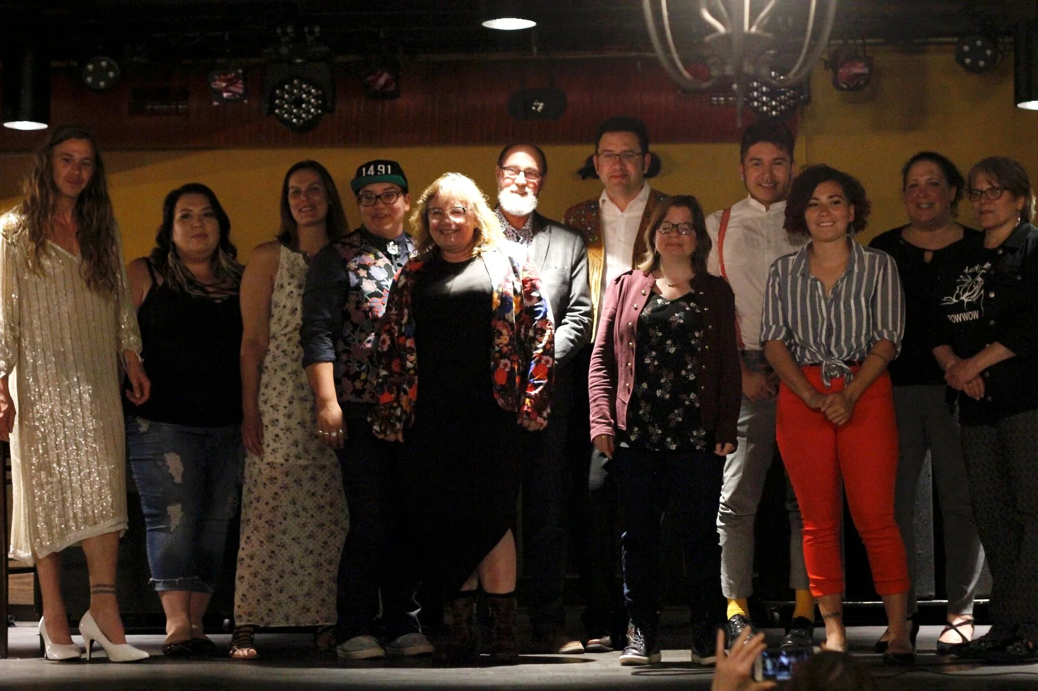 Inaugural 2018 IVA Gala: Mich Cota, Tenille Campbell, Mika Lafond, Smokii Sumac, Treena Chambers, Jean Sioui, JD Kurtness, Richard Van Camp, Aviaq Johnston, Billy Ray Belcourt, Amanda Peters, Kateri Akiwezie-Damm
